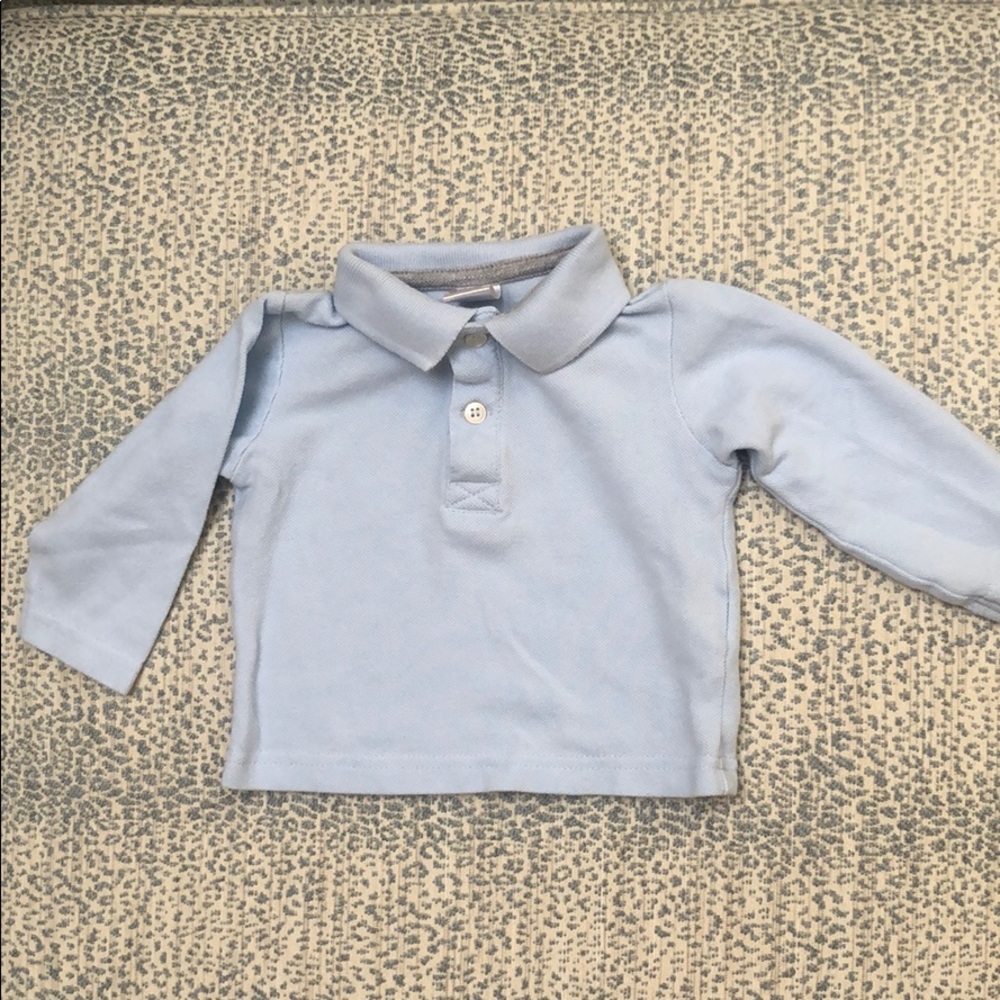 Baby Zara light blue collared shirt